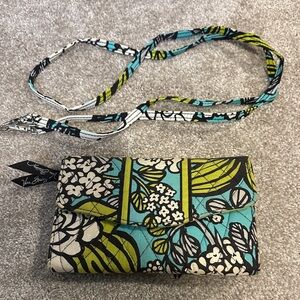 Vera Bradley Black and Blue Floral Crossbody